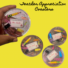 Load image into Gallery viewer, Personalized Teacher Desk Coasters