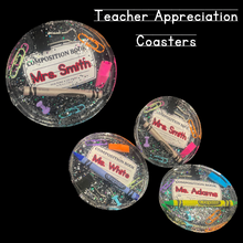 Load image into Gallery viewer, Personalized Teacher Desk Coasters