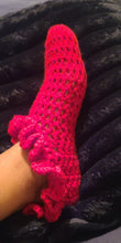 Load image into Gallery viewer, Crochet Ruffle Socks